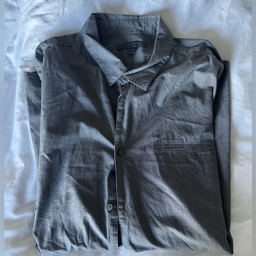 John Varvatos grey shirt XL